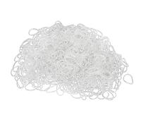 500Pcs Clear White Ponytail Holders Elastic Rubber Band Hair Ties Ropes Rings Cost-effective and Durable, M, other gemstones