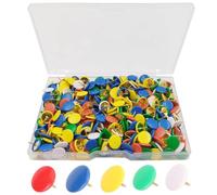 500PCS Colorful Push Pins, Plastic Head Steel Needle Decorative Drawing Map Thumb Tacks with Storage Box for Cork Bulletin Board Photo Wall Home Office DIY Craft Projects,5 Colors
