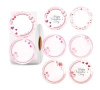 500pcs Direct Thermal Labels Happy Valentine's Day Sticker 2 Inch-Sweet Heart Design Personalized Thermal Stickers Love Printer Label for Valentine’s Day Holiday Party Wedding