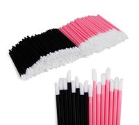 500PCS Disposable Lip Brush Set - Black Pink Disposable Lip Wands - Lip Mask & Gloss Applicator Brushes