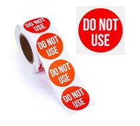 500pcs Do Not Use Sticker Roll, 1.5" Diameter Stickers for Inventory, Out of Order, Removable Adhesive, Perforated