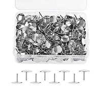 500pcs Drawing Pins, BetterJonny 9.5mm Silver Push Pins Iron Thumb Tacks Head Nail Pin Doornail for Office or DIY