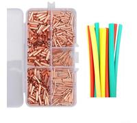 500pcs Electrical Copper Tube Connectors for Secure For wire Termination in Building Wiring and Maintenance Jobs