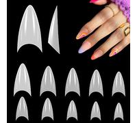 500pcs False Nail Tip Short Stiletto for Acrylic Extension Gel, LEA-SHALL