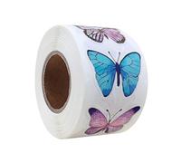 500Pcs Flower Butterfly Sticker Adhesive Decorative Sticker for Journal Album Card Making Home Decoration Packaging Artistic Butterfly Flower
