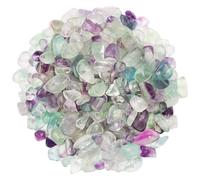 500Pcs Fluorite Crystals Chips, 5-8mm Gemstone Beads, Irregular Natural Crystal Beads for Jewellery Making, Drilled Tumbled Chips for Bracelet Making