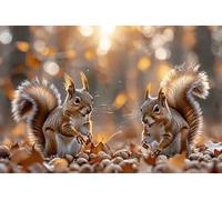500pcs Fun Jigsaw Puzzle for Adults Tree Squirrels for All Jigsaw Toy Lovers - Spend Time Getting a Sense of Achievement Beautiful Gift