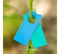 500pcs Garden Labels Plant Tree Tags Green PVC PP Double Sided | Smooth Burr Free Finish, Rounded Edges, Plant Identification for Saplings, Nursery Stock Labeling