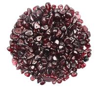 500Pcs Garnet Crystals Chips Gemstone Beads 5-8mm, Irregular Natural Crystal Beads for Jewellery Making, Drilled Tumbled Chips for Bracelet Making