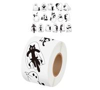 500Pcs Ghostly Decorative Sticker Adhesive Wrapping Label for Seal Envelope Scrapbooking Notebook Halloween Decoration Paper Sticker