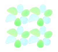 500pcs Glow in Dark Pebble Stones Resin Decorative Garden Rocks | Simulated Pebble Look, Weather Resistant Finish, for Pathways, Fairy Gardens, Planter Top Dressing