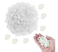 500PCS Glow in The Dark Pebbles for Garden, White Stones for Pathway, Aquarium, Yard, Driveway, Fish Tank, Luminous Decorative Pebbles for Landscaping, Walkways, Planters, Outdoor Decor