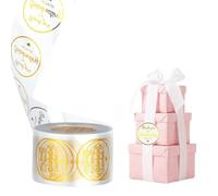 500pcs Gold Thank You Stickers - Sweet Round Circle Personalized Stickers for Packaging, Wedding, Birthday, Christmas Decor, Party Favors & Gift Tags,Suitable for Various scenarios（Gold Stickers）