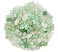 500Pcs Green Crystals Chips Beads Bulk, 5-8mm Irregular Drilled Tumbled Gemstone Chips, Natural Crystal Beads for Jewellery Making, Bracelet Craft Supplies