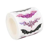 500Pcs Halloween Bats Sticker Glittering Seal Sticker for Scrapbooking Seal Envelope Card Packaging Decoration PVC Bats