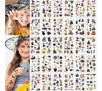 500Pcs Halloween Temporary Tattoos for teens - 30 Sheets Bulk Halloween Trick or Treat Fake Tattoos for Funs Assorted Prizes Party Favor Goody Bag Stuffers