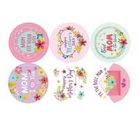 500Pcs Happy Mother's Day Decorative Sticker 1Inch Packaging Wrapping Labels for Seal Envelope Card Wrapping Removable