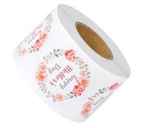 500Pcs Happy Mother's Day Flower Sticker Roll Strong Adhesion Labels Decal for Gift Wrapping and Envelope Seal Envelope Sticker
