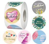 500Pcs Happy Mother's Sealing Sticker 1Inch Adhesive Wrapping Labels 25mm Flower Seal Sticker for Packaging Decoration Card Decoration