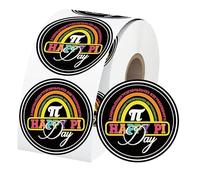 500PCS Happy Pi Day Stickers - 2 Inch Circular Math Theme Stickers for Party Decorations, Classroom Activities, Scrapbooking, and Gifts