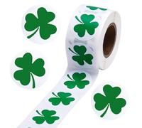 500pcs Happy St Patrick's Day Irish Stickers,2.5cm/1inch St Patrick's Decorations Stickers Self-Adhesive Paper Label for Gifts Wedding Birthday Packaging Small Paper Sticker