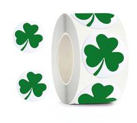 500pcs Happy St Patrick's Day Irish Stickers,2.5cm/1inch St Patrick's Decorations Stickers Self-Adhesive Paper Label for Gifts Wedding Birthday Packaging Small Paper Sticker