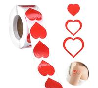 500PCS Heart Shaped Tanning Stickers, 3 Styles Self - Adhesive Love Heart Stickers for Body, Scrapbooking, Journaling, DIY Crafts