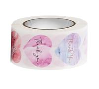500Pcs Heart Thank You Sticker 1Inch Label Heart Seal for Seal Envelope Wedding Valentines Packaging Adhesive