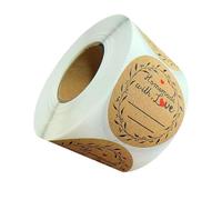 500Pcs Homemade Love Text Adhesive Sticker Round Labels for Packaging Decoration Kitchen Storage and Supplies Adhesive Sticker