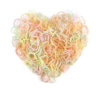 500PCS Ice Cream-Coloured Plastic Elastic Bands. Girls Mini Elastic Hair Ties. Braids and Ponytails Stay in Place. Gentle on Hair. Strong and Durable