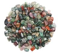 500Pcs India Agate Crystals Chips Gemstone Beads 5-8mm, Irregular Natural Crystal Beads for Jewellery Making, Drilled Tumbled Chips for Bracelet Making