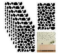 500PCS Irregular Polka Dots Wall Stickers, 8 Sheets Black Irregular Dots Wall Sticker, Minimalist Geometric Dalmatian Spot Decals, Boho Wall-Decals for Bedroom, Bathroom, Home, Living Room Decoration