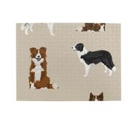 500Pcs,Jigsaw Puzzles for Adults Challenging Puzzles, Puzzle Game for The Whole,Border Collie Mixed Basic Dog Breed Border
