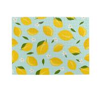 500Pcs,Jigsaw Puzzles for Adults Challenging Puzzles, Puzzle Game for The Whole,Lemon Fruits Flower Leaves