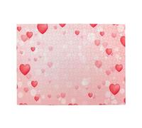 500Pcs,Jigsaw Puzzles for Adults Challenging Puzzles, Puzzle Game for The Whole,Pink With Heart Pattern