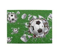 500Pcs,Jigsaw Puzzles for Adults Challenging Puzzles, Puzzle Game for The Whole,Soccer Ball Holes Design