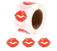 500pcs Kissing Lips Stickers, 1.5in/3.8cm Self-Adhesive Waterproof Hot Rave Kissing Stickers for Party Handicraft Home Craft Decoration