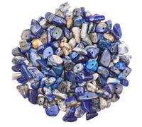 500Pcs Lapis Lazuli Natural Gemstone Chips Beads, 5-8mm Drilled Crystals Beads for Jewellery Making, Crystal Tumbled Chips for Bracelet Crafting