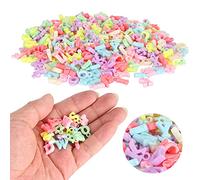500PCS Large Alphabet Letter Beads, A to Z Mixed Plastic Shape Loose Beads