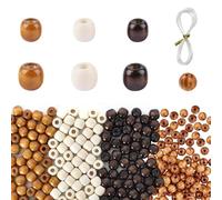 500PCS Large Hole Barrel Wood Beads for Crafting,Hair Beads for Braids for Adults, Natural Wooden Spacer Bead,for DIY, Necklaces,Hair Braid,Macrame Accessories,Jewelry Craft