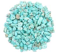 500Pcs Light Turquoise Irregular Natural Gemstone Chips Beads, 5-8mm Drilled Crystals Beads for Jewellery Making, Crystal Tumbled Chips for Bracelet Crafting