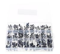 500Pcs / lot 0.1UF-1000UF 24 Values Aluminum 50V Mix Electrolytic Capacitor Assorted Kit Storage Box Electronic Components Assortment Kit