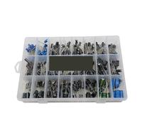 500PCS/lot 0.1UF-1000UF 24 Values Aluminum Electrolytic Capacitors 16-50V Mix Electrolytic Capacitor Assorted Kit And Storage Box BIANMTSW