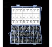 500Pcs/lot 0.1UF-1000UF 24Values Aluminum 16-50V Mix Electrolytic Capacitor Assorted Kit and Storage Box KzHgIdRY