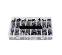 500PCS/lot 0.1UF-1000UF 24Values Aluminum Electrolytic Capacitors 16-50V Mix Electrolytic Capacitor Assorted Kit And Storage Box AUOQKQUT