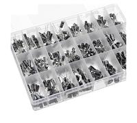 500PCS/lot 0.1UF-1000UF 24Values Aluminum Electrolytic Capacitors 16-50V mix Electrolytic capacitor Assorted kit and storage box AUOQKQUT