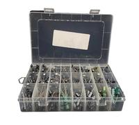 500Pcs/lot 0.1UF-1000UF 24Values Aluminum Electrolytic Capacitors 16-50V mix Electrolytic capacitor Assorted kit and storage box