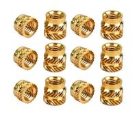 500Pcs M2 M2.5 M3 M4 M5 Brass Insert Nut Threaded Nutsert Knurled Hot Melt Heat Embedded Insertnut 3D Printer PC Nuts Inserts(Length 8mm,M6(OD8mm))