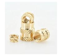 500Pcs M2 M2.5 M3 M4 M5 Brass Insert Nut Threaded Nutsert Knurled Hot Melt Heat Embedded Insertnut 3D Printer PC Nuts Inserts(Length 2mm,M2(OD3.5mm))