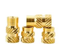 500Pcs M3 M4 Hot Melt Nut Threaded Insert Nut Brass Knurled Hot Melt Heat Press Nutsert Embedded Copper Insertnut for 3D Printer(Length 4mm,M3(OD4.5mm))